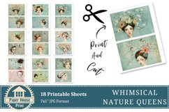 Whimsical Nature Queens Junk Journal Papers, Whimsical Girls Product Image 5