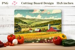 Farm Countryside Cutting Board, Countryside Sublimation PNG Product Image 1