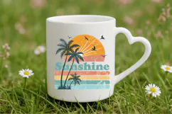 Sunshine Summer PNG, Retro Beach PNG Sublimation Design Product Image 5