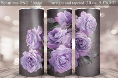 Floral Tumbler Sublimation Bundle | Purple Roses Wrap 20oz Product Image 6