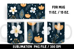 Watercolor flower design coffee mugs, floral mug gifts Product Image 1
