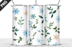 Flowers Tumbler Wrap | Sublimation Design | Tumbler PNG Product Image 1