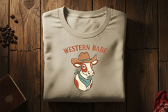 Western Babe Png, Cute Cowgirl Cow Sublimation Design Product Image 3