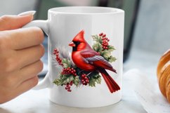 Christmas Cardinal Watercolor Clipart, Christmas Cardinal Product Image 5