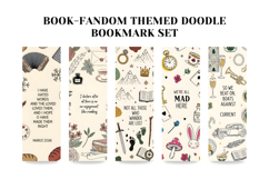 Cute Bookish Doodle Bookmark Set|Fandom Inspired Reading Product Image 5