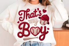 Baseball PNG, Faux Yarn Ball PNG, Baseball Mama PNG, Product Image 1