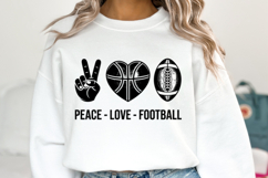 Peace Love Football Svg | Game Day Svg | Shirt Svg Product Image 1