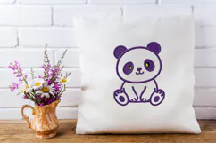 Cute Panda Outline Embroidery Design Product Image 5