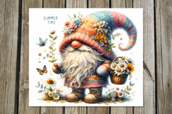 Summer gnomes | flowers Skinny tumbler Sublimation design Product Image 5