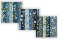 Forget Me Not Jeans Seamless Pattern Bundle, Blue Denim Product Image 3