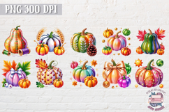 Autumn Pumpkins Clipart Bundle Sublimation 65 PNG Product Image 4