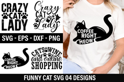 Funny Cat SVG Design - Cats wine and online shopping Product Image 1