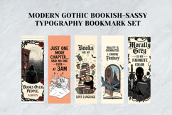 Modern Gothic Sassy Typography Bookmark Set, Funny Bookish Product Image 5