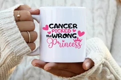 Cancer svg, Ribbon svg, Cancer picked the wrong princess SVG Product Image 4