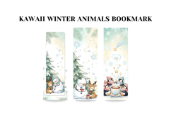Kawaii Winter Animals Bookmark Set,Cute Pastel Bookmark Product Image 5
