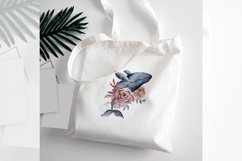 Watercolor Moon animals composition clipart Product Image 5