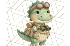 Dinosaur Costume Clipart, Cute Dinos in Halloween Outfits Product Image 5