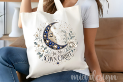 Rhinestone Crescent Moon PNG In My Own Orbit Sublimation Product Image 4