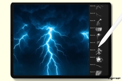 Storm and Lightning Procreate Brushes | Weather | Stamps Product Image 4