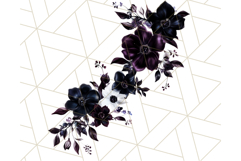 Gothic Floral PNG, Dark Aesthetic Flowers Clipart Print Product Image 5