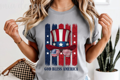 God Bless America PNG, Uncle Sam Hat Patriotic Sublimation Product Image 5