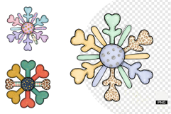Hand Drawn Christmas Snowflakes Clipart Product Image 1