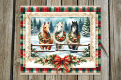 Country Christmas | 4 horse Sublimation Tumbler designs Product Image 5