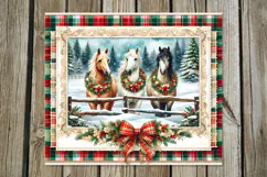Country Christmas | 4 horse Sublimation Tumbler designs Product Image 5