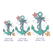 Anchor Embroidery Design |Nautical Baby decor Product Image 2