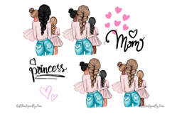 Mother &amp; Two Daughters Clipart Product Image 4