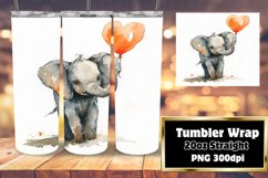Sublimation Tumbler with Watercolor Love Animals Product Image 1