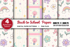 Back To School Paper Pattern PNG Product Image 1