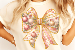 Christmas Bow PNG, Coquette Christmas Sublimation, Christmas Product Image 6