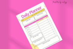 Aesthetic Daily Planner Canva Template Editable Daily Product Image 5
