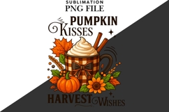 Pumpkin kisses png design for T-shirts Product Image 2