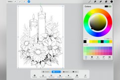 40 Procreate Floral Candles Stamp Brushes Product Image 5