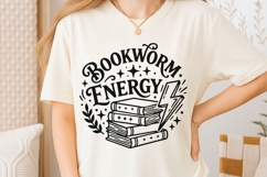 Bookworm Energy Svg, Book Lover Svg, Book Club Svg. Product Image 6