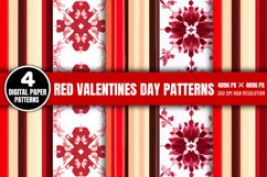 Red Valentines Day Patterns PNG Product Image 1