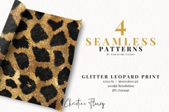 Seamless Glitter Leopard Print Digital Paper Product Image 2