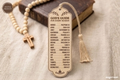 Bible Emergency Numbers Bookmark Laser Cut | Glowforge | SVG Product Image 1