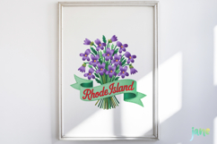 USA State Flowers Embroidery Clipart Product Image 5