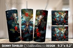 Christmas Butterfly Tumbler Design Product Image 1