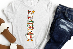 Christmas Ducks PNG Clipart, Cute Stacked Ducks Sublimation Product Image 3