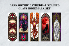 Dark Gothic Cathedral Stained Glass Bookmark Set Product Image 5