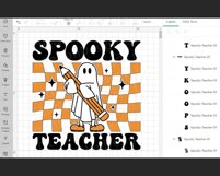 Spooky Teacher svg, Halloween shirt, Retro svg, Ghost svg Product Image 6