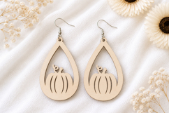 Fall Autumn Laser Cut Earring SVG Product Image 1
