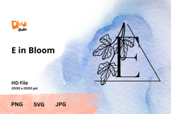 Elegant Emblem Monogram - Botanical Letter SVG | JPG | PNG Product Image 1