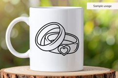 Heart Wedding Rings SVG Product Image 5