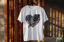 American Flag Gothic Heart Sublimation Product Image 2