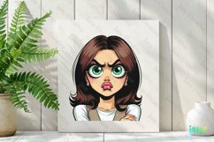 Angry Young Girl Sublimation Clipart Product Image 3